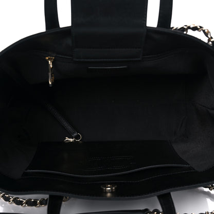Chanel Calfskin Stitched Shopping Tote Black 5 of 10