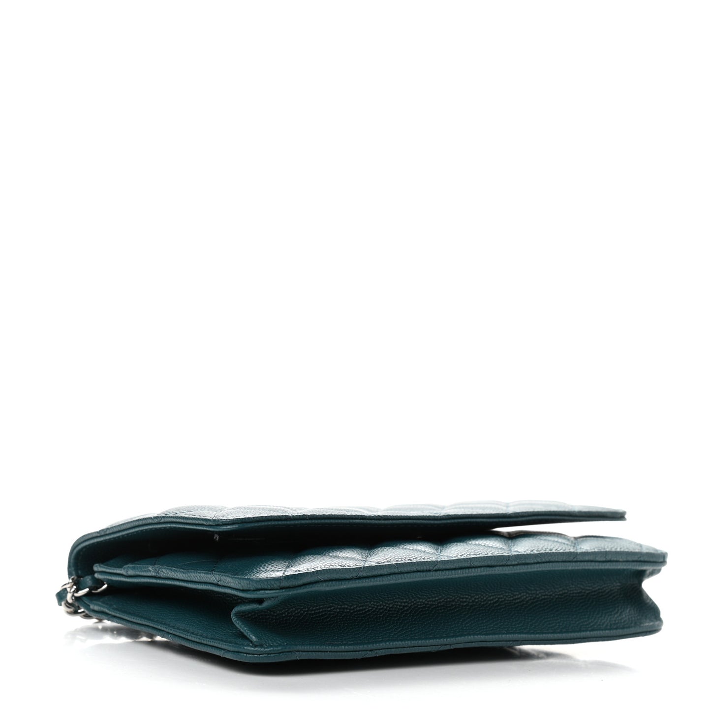 Caviar Quilted Wallet On Chain WOC Turquoise