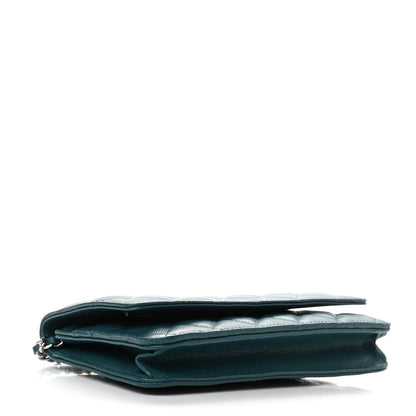 Chanel Caviar Quilted Wallet On Chain WOC Turquoise 6 of 21