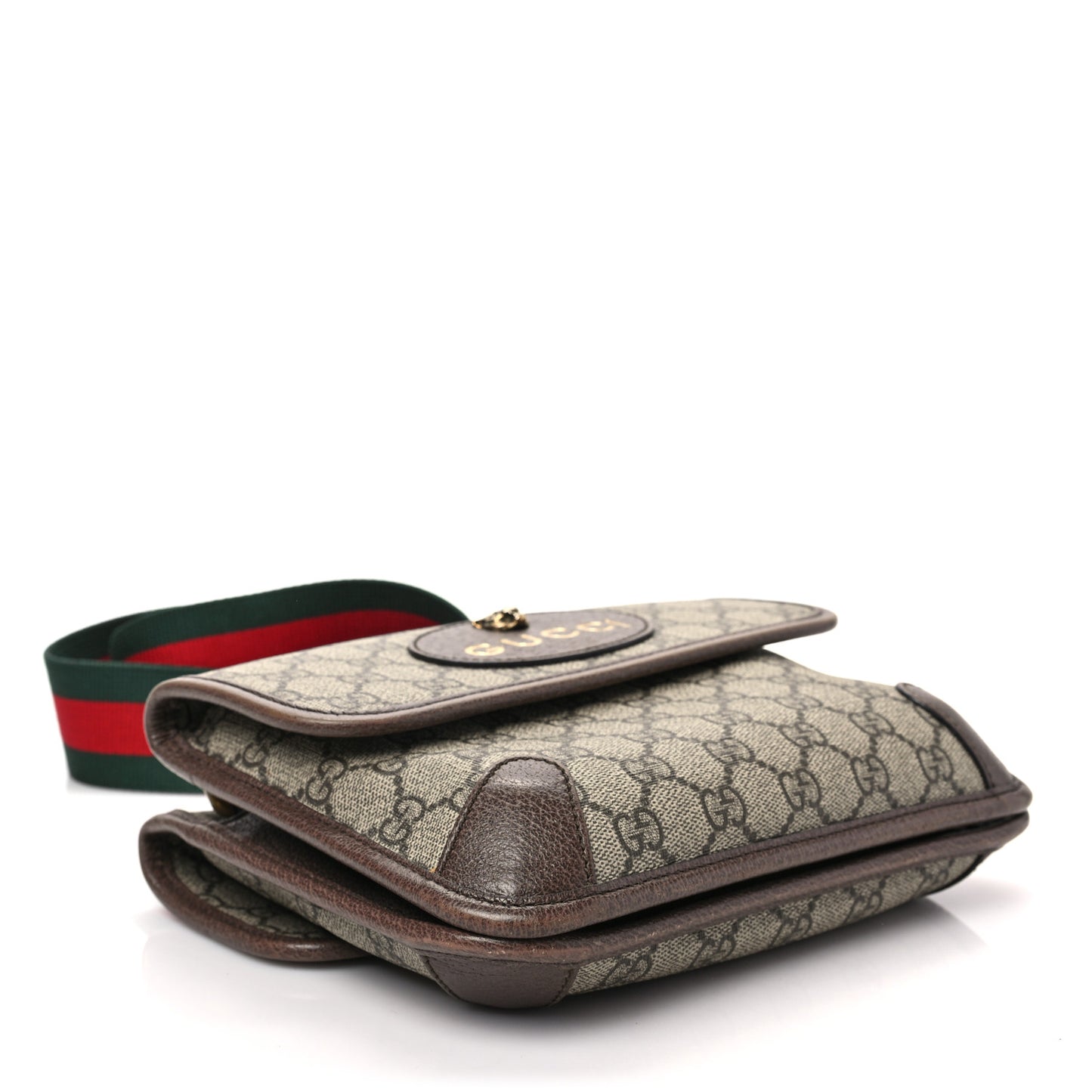 GG Supreme Monogram Web Small Neo Vintage Double Flap Messenger Bag Beige New Acero