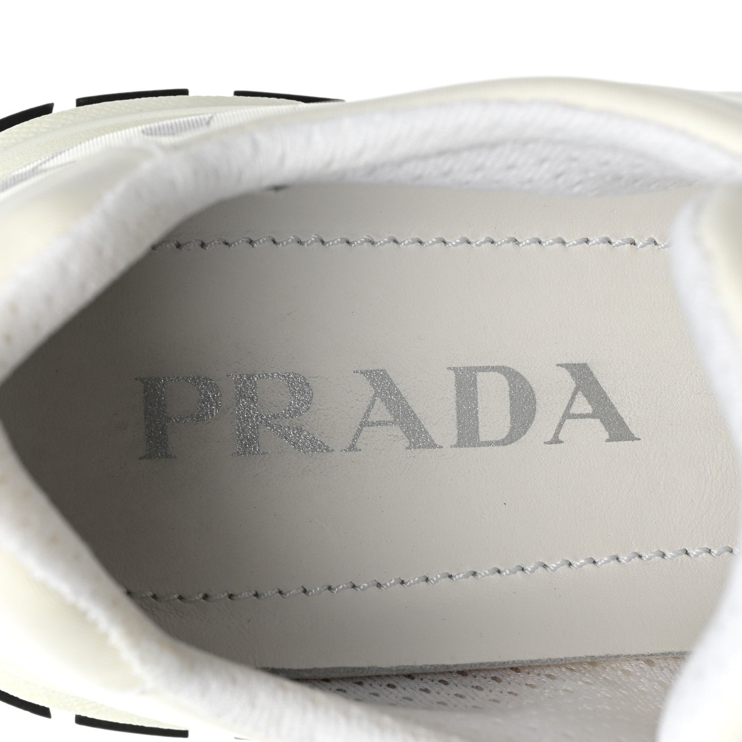 Prada Nylon Gabardine Logo Sneakers 38 White 8 of 10