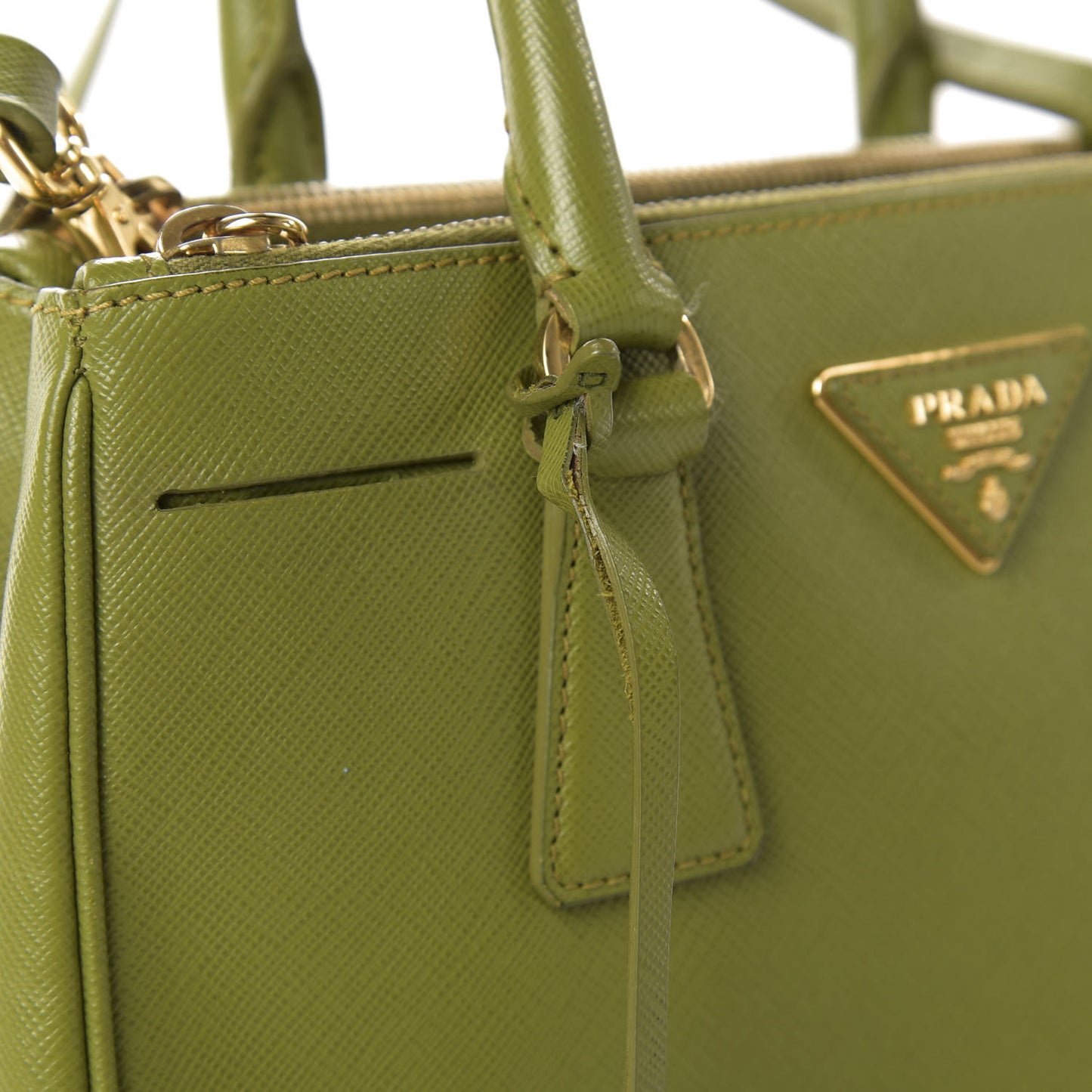 Saffiano Small Galleria Double Zip Tote Edera