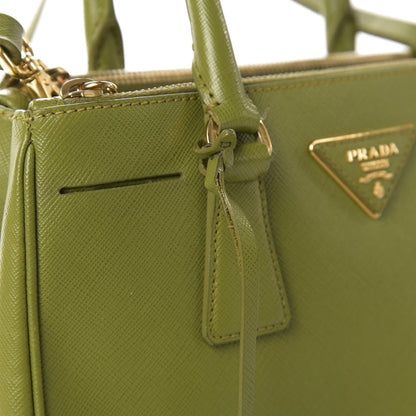 Prada Saffiano Small Galleria Double Zip Tote Edera 10 of 13