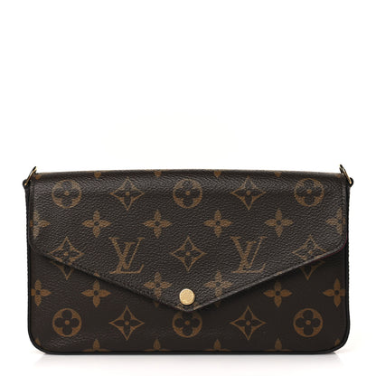 Louis Vuitton Monogram Pochette Felicie Chain Wallet Fuchsia 1 of 8