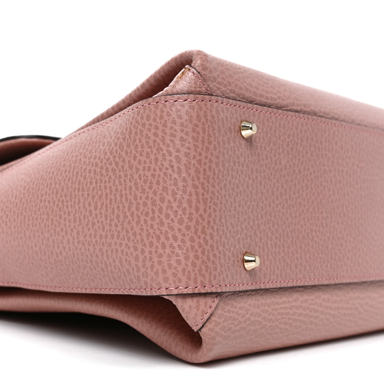 Gucci Dollar Calfskin Medium Interlocking G Top Handle Shoulder Bag Soft Pink 9 of 10