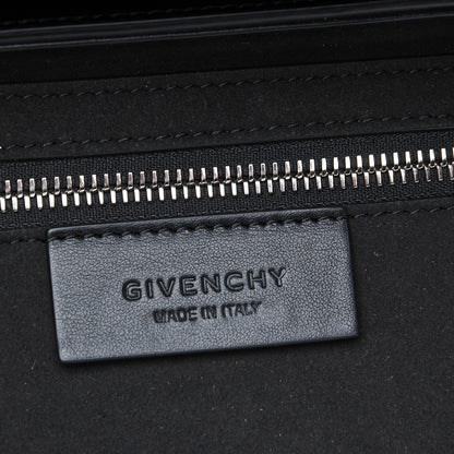 Givenchy Calfskin Stars Wings Print Bow Cut Chain Bag Black White 6 of 7