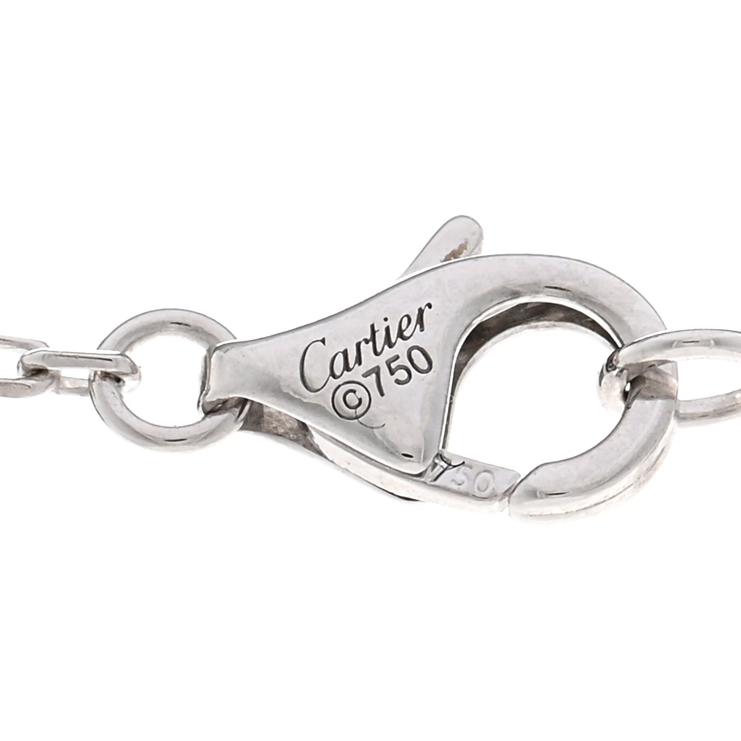 18K White Gold Diamond Interlocking LOVE Paved Necklace