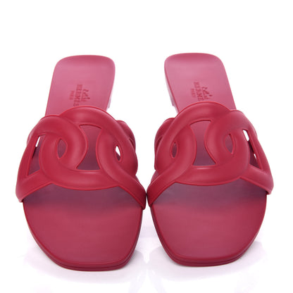 Hermes Rubber Aloha Sandals 37 Rose Baie 5 of 11