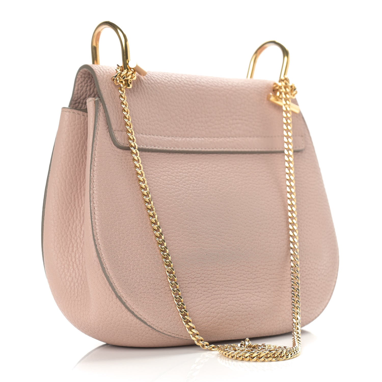 Chloe Grained Lambskin Drew Shoulder Bag Cement Pink 3 of 15