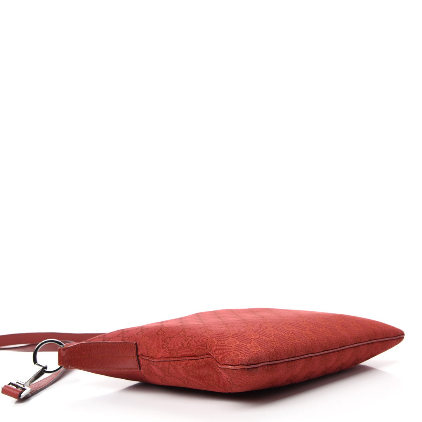 Monogram Medium Flat Messenger Bag Red