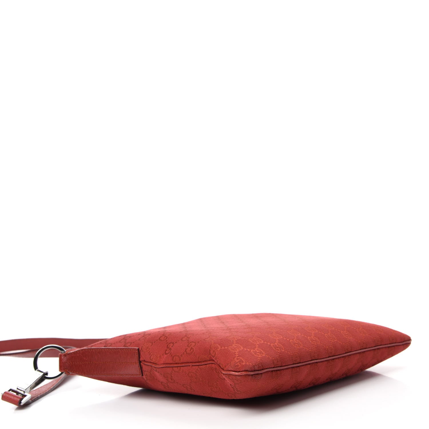 Gucci Monogram Medium Flat Messenger Bag Red 4 of 12