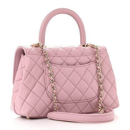 Chanel Caviar Quilted Mini Coco Handle Flap Light Pink 2 of 11
