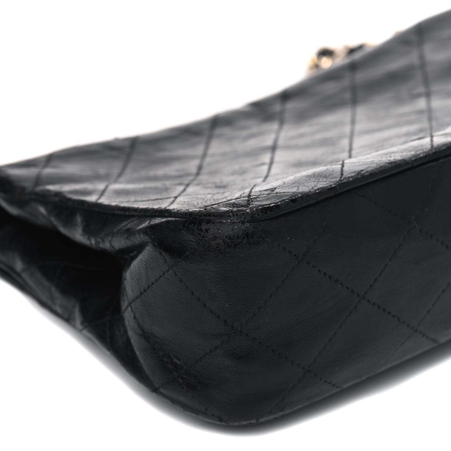 Lambskin Quilted Small Single Flap Black