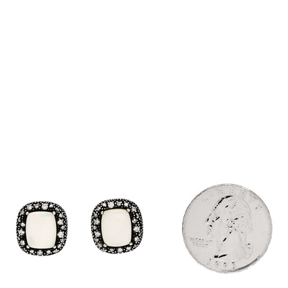 David Yurman Sterling Silver Diamond Moon Quartz Midnight Melange Earrings 2 of 5