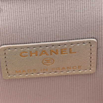 Chanel Lambskin Quilted Ombre Mini Top Handle Vanity Case With Chain Pink Multicolor 5 of 9