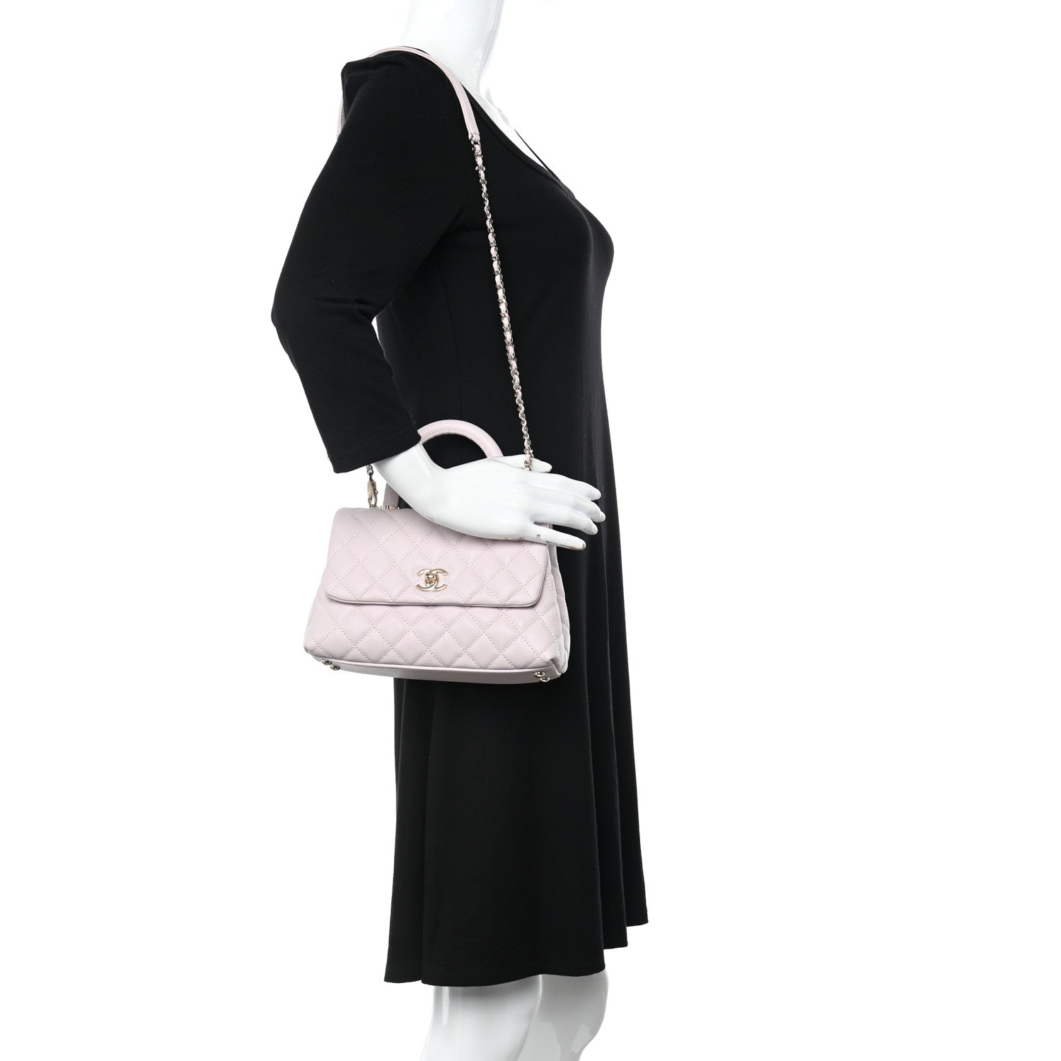 Chanel Caviar Quilted Mini Coco Handle Flap Lilas Lilac 2 of 9
