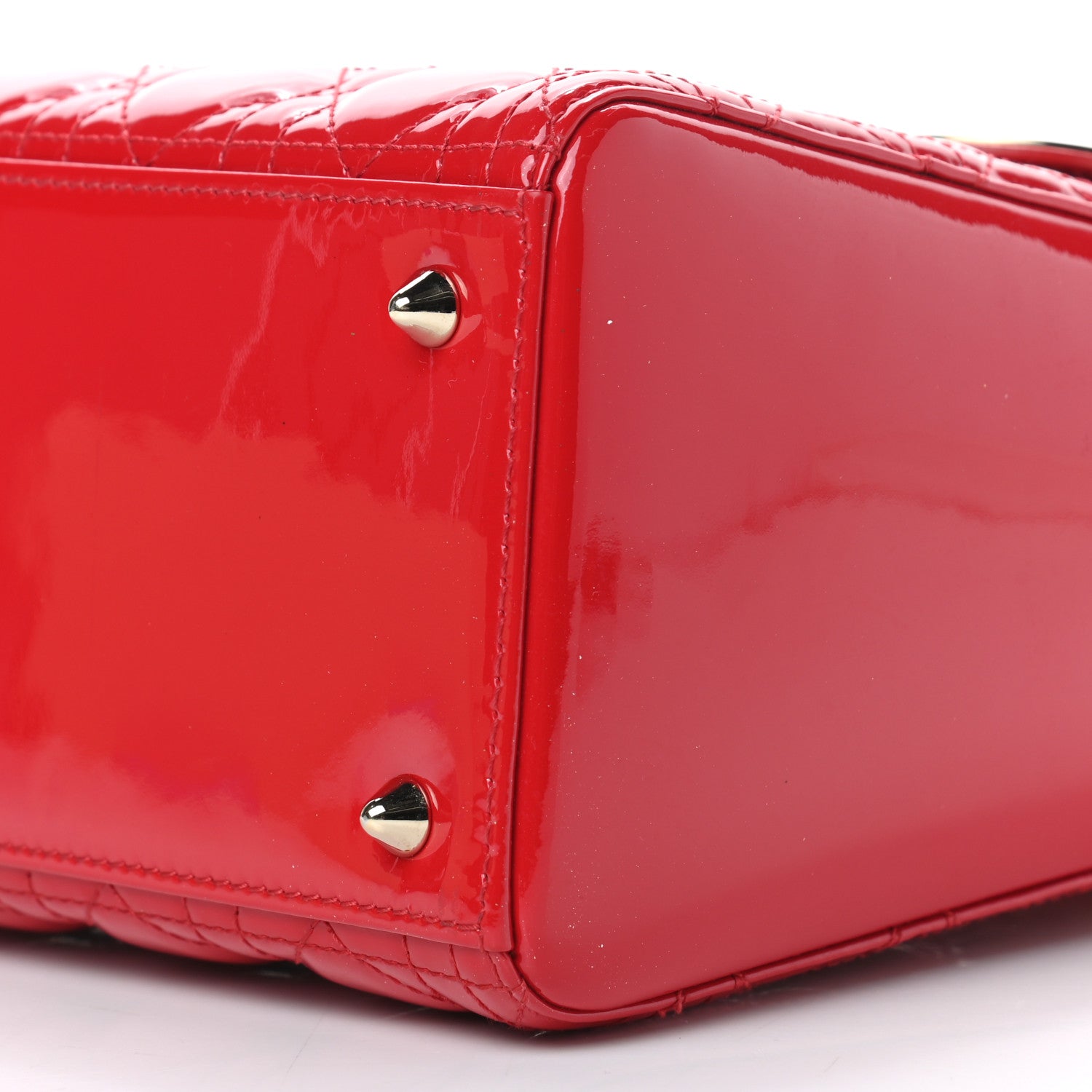Christian Dior Patent Cannage Medium Lady Dior Red 9 of 9