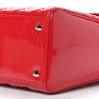 Christian Dior Patent Cannage Medium Lady Dior Red 9 of 9
