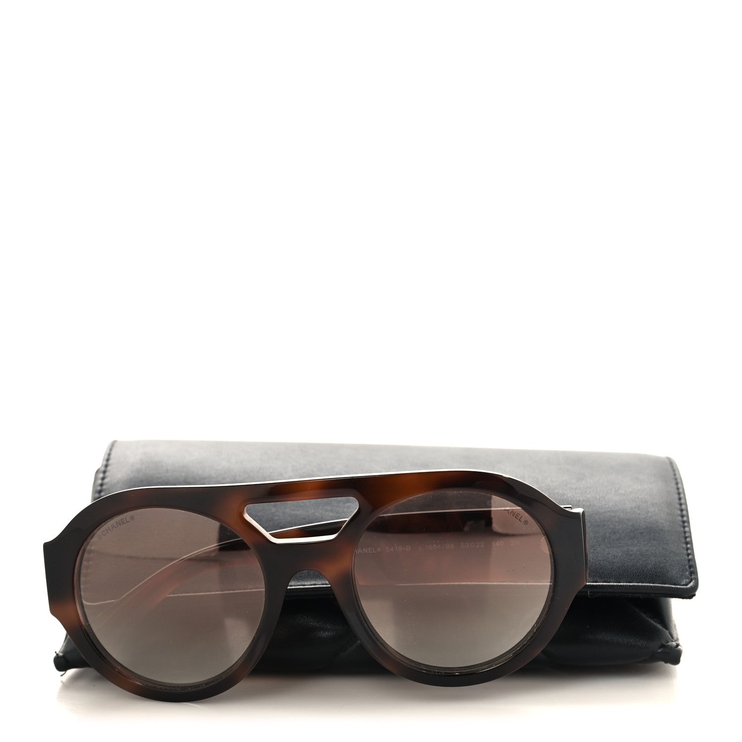 Chanel Resin Crystal Polarized Sunglasses 5419-B Tortoise 7 of 7