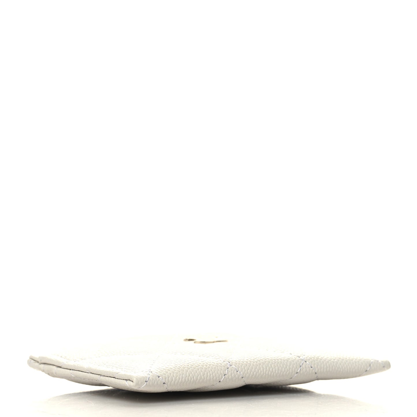 Caviar Quilted Card Holder White