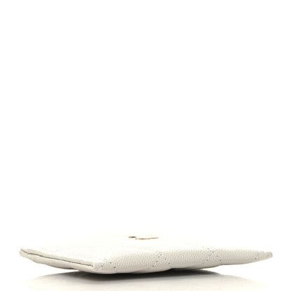 Chanel Caviar Quilted Card Holder White 4 of 10