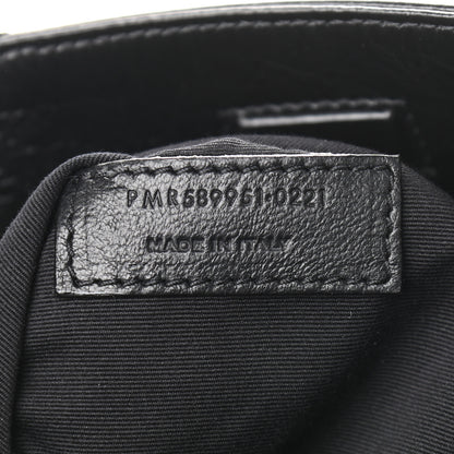 Saint Laurent Crinkled Calfskin Matelasse Monogram Medium Niki Shopper Tote Black 7 of 9