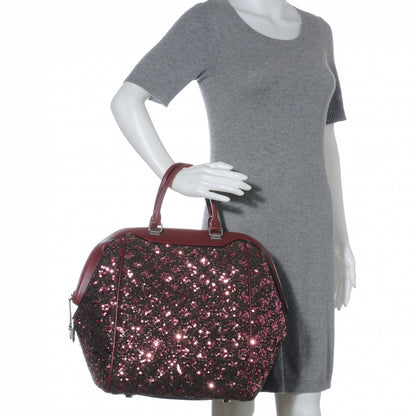 Louis Vuitton Sequin Monogram Sunshine Express North South Burgundy 2 of 8