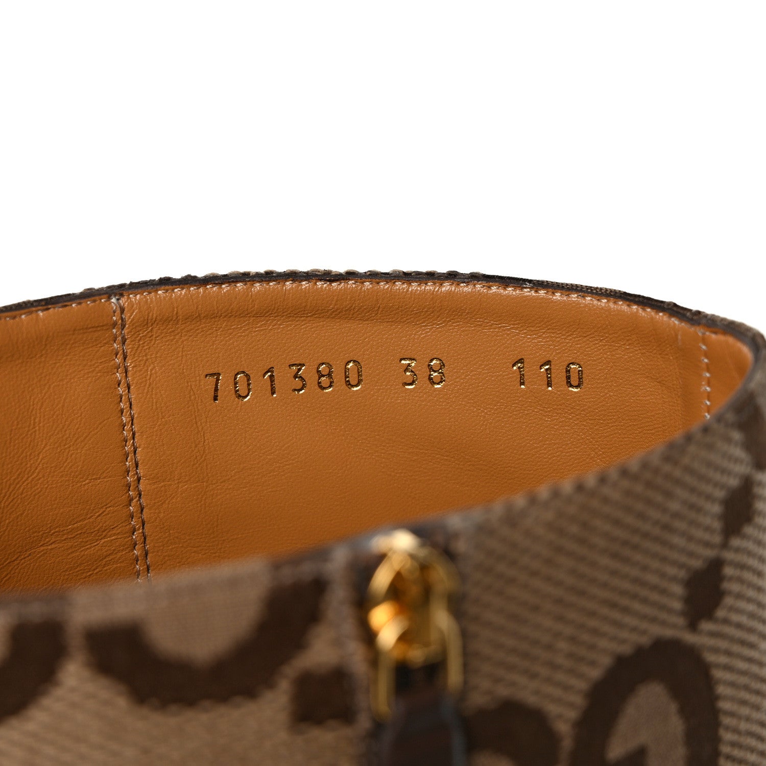 Gucci Monogram Jumbo GG Calfskin Interlocking G Anna Boots 38