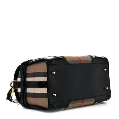 Burberry House Check Bridle Calfskin Medium Alchester Bowling Bag Black 4 of 18