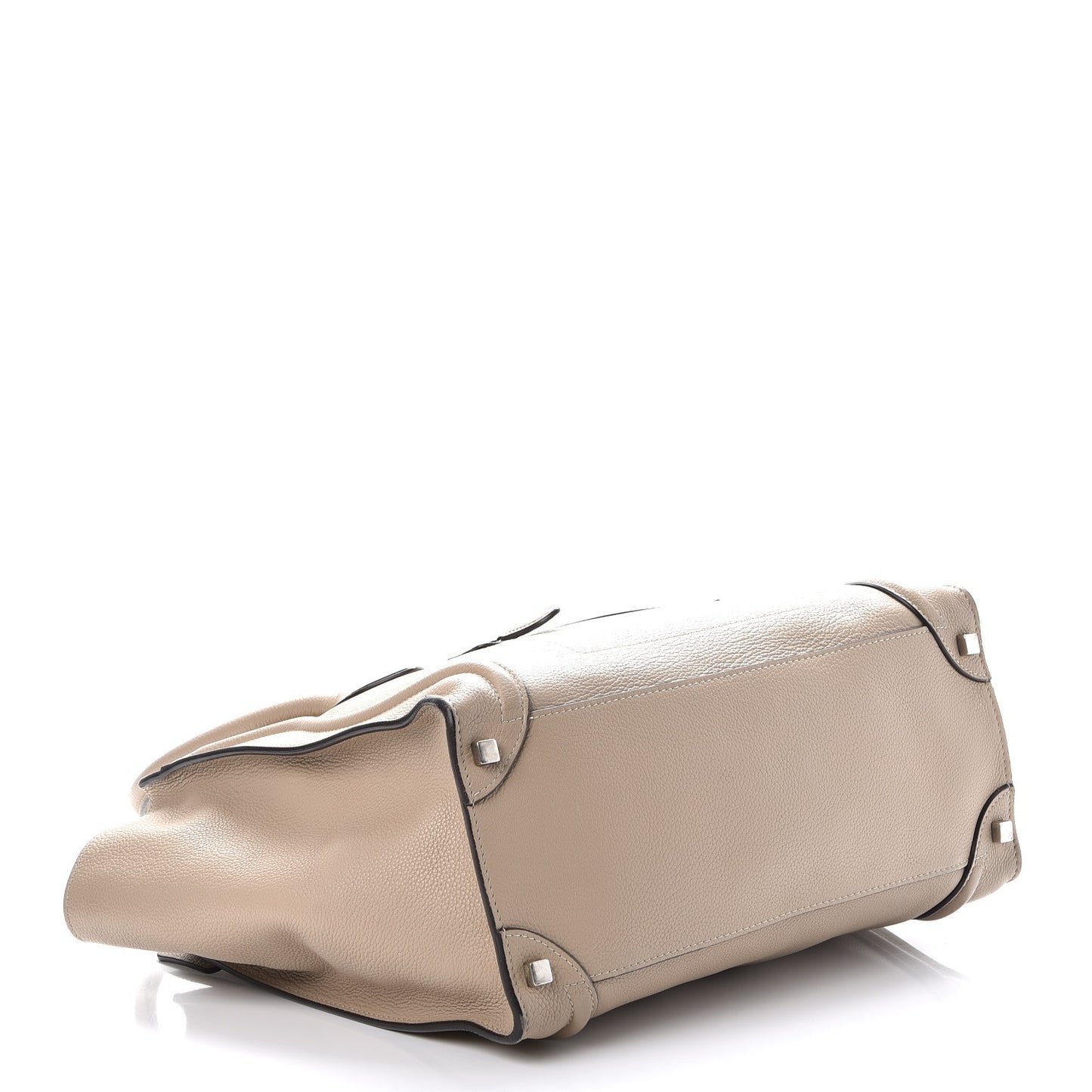 Drummed Calfskin Shoulder Luggage Dune