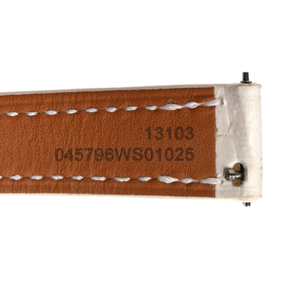 Hermes Matte Alligator Heure H Hour Watch Strap White 6 of 8