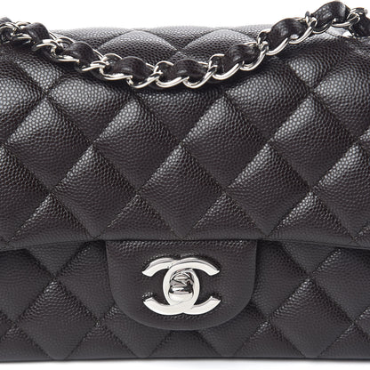 Chanel Caviar Quilted Mini Rectangular Flap Dark Brown 10 of 11