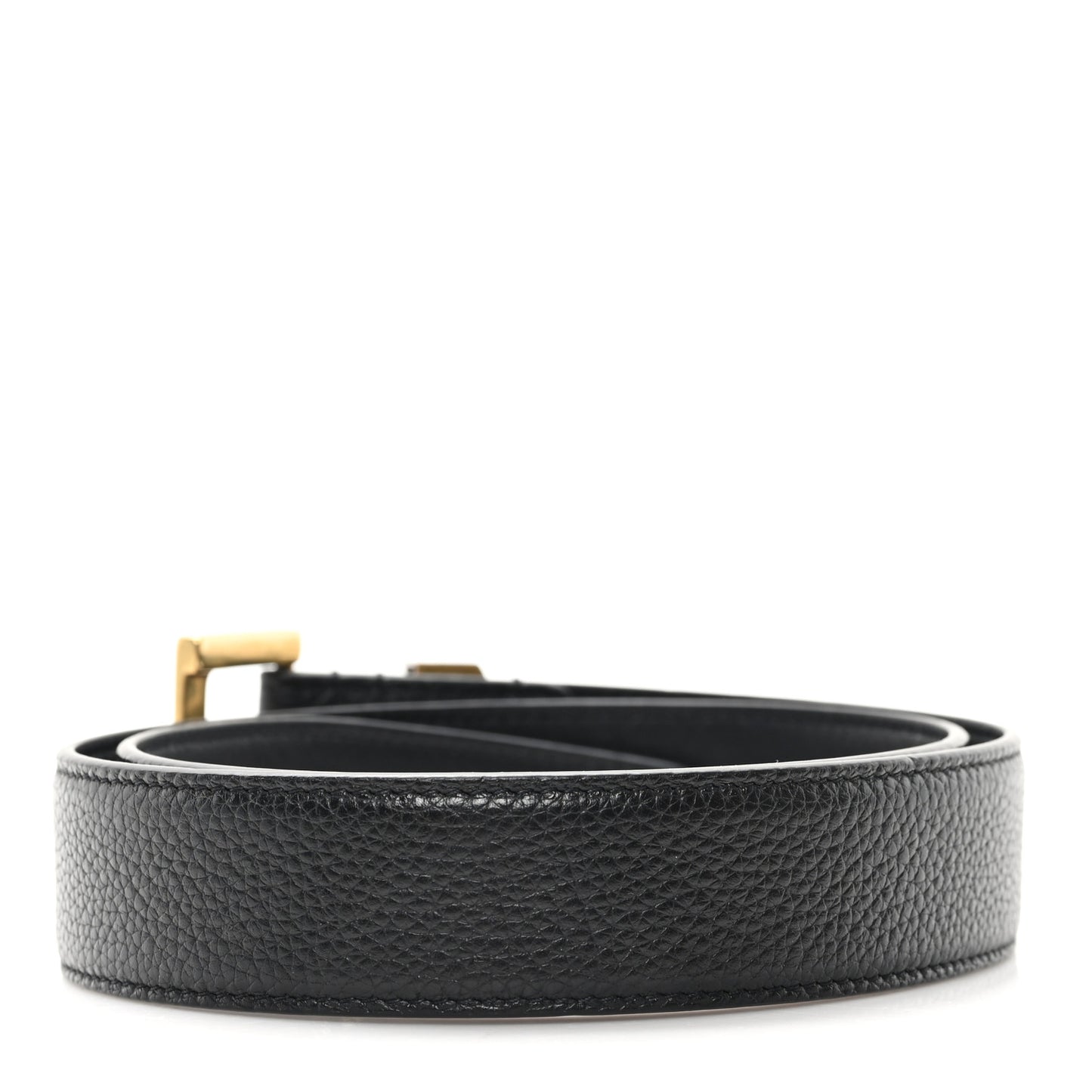Goatskin Monogram Cassandre Square Buckle Belt 70 28 Black