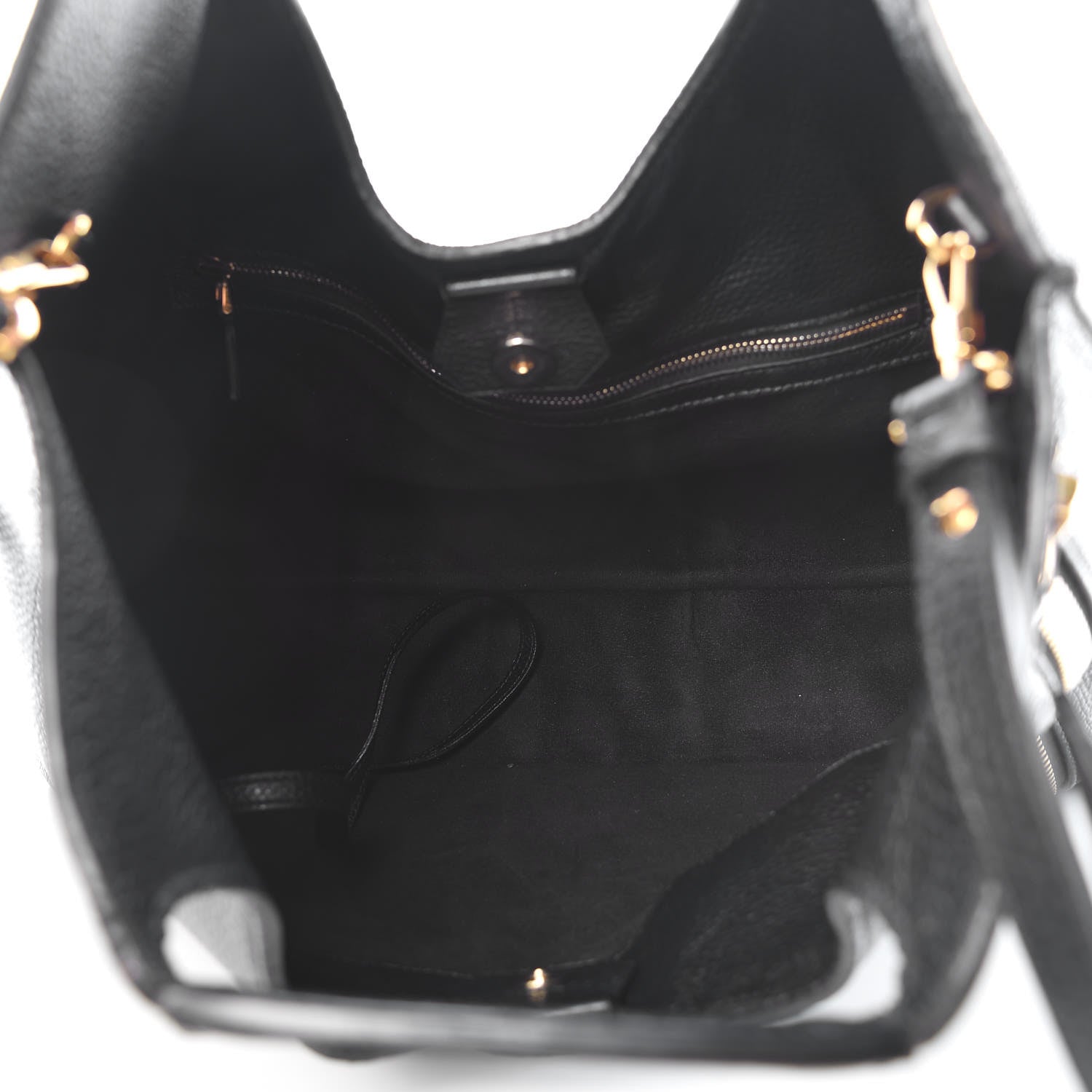 Tom Ford Calfskin Large Alix Padlock Zip Shoulder Bag Black 6 of 18