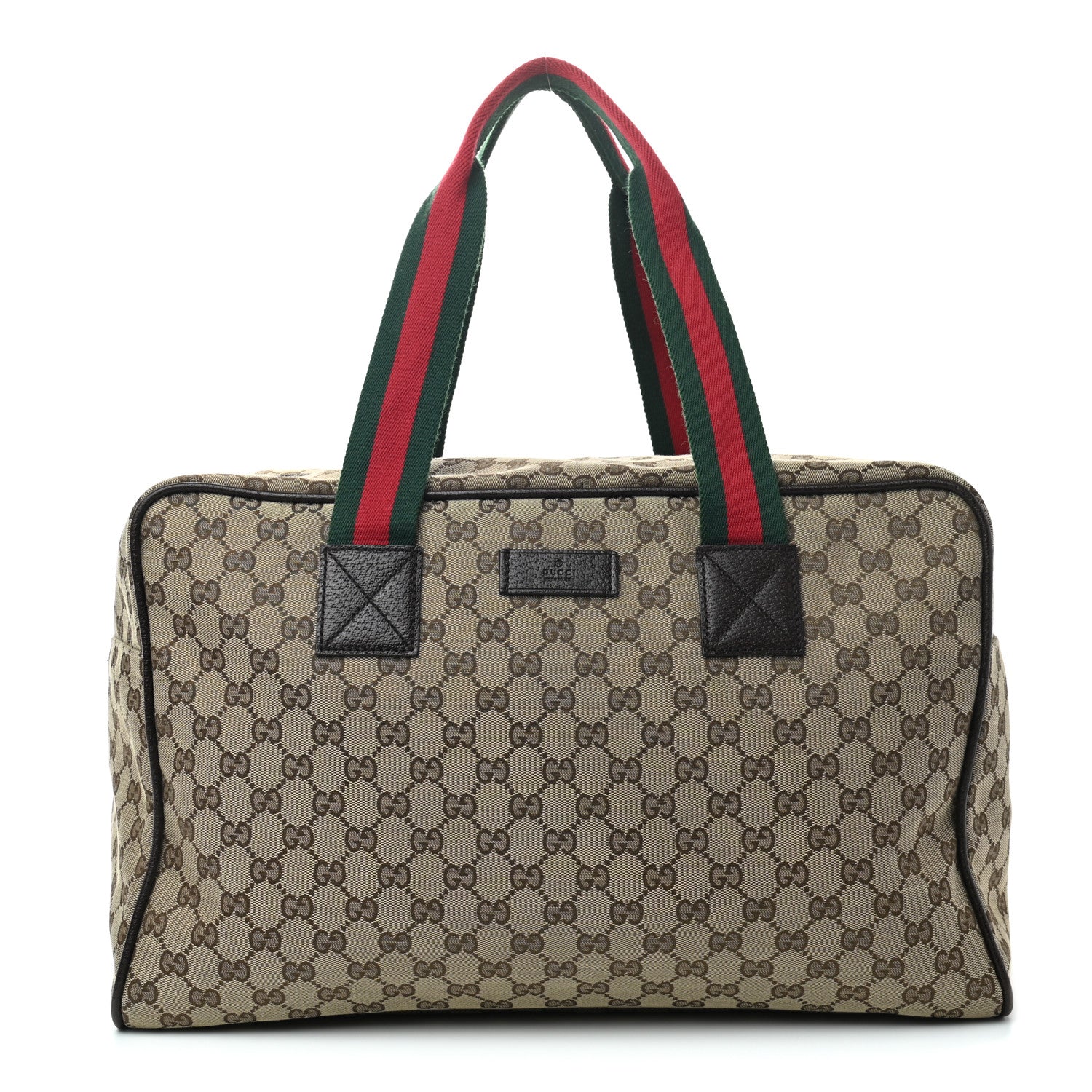 Gucci GG Monogram Web Medium Collapsible Carry On Duffle Beige Brown 1 of 6