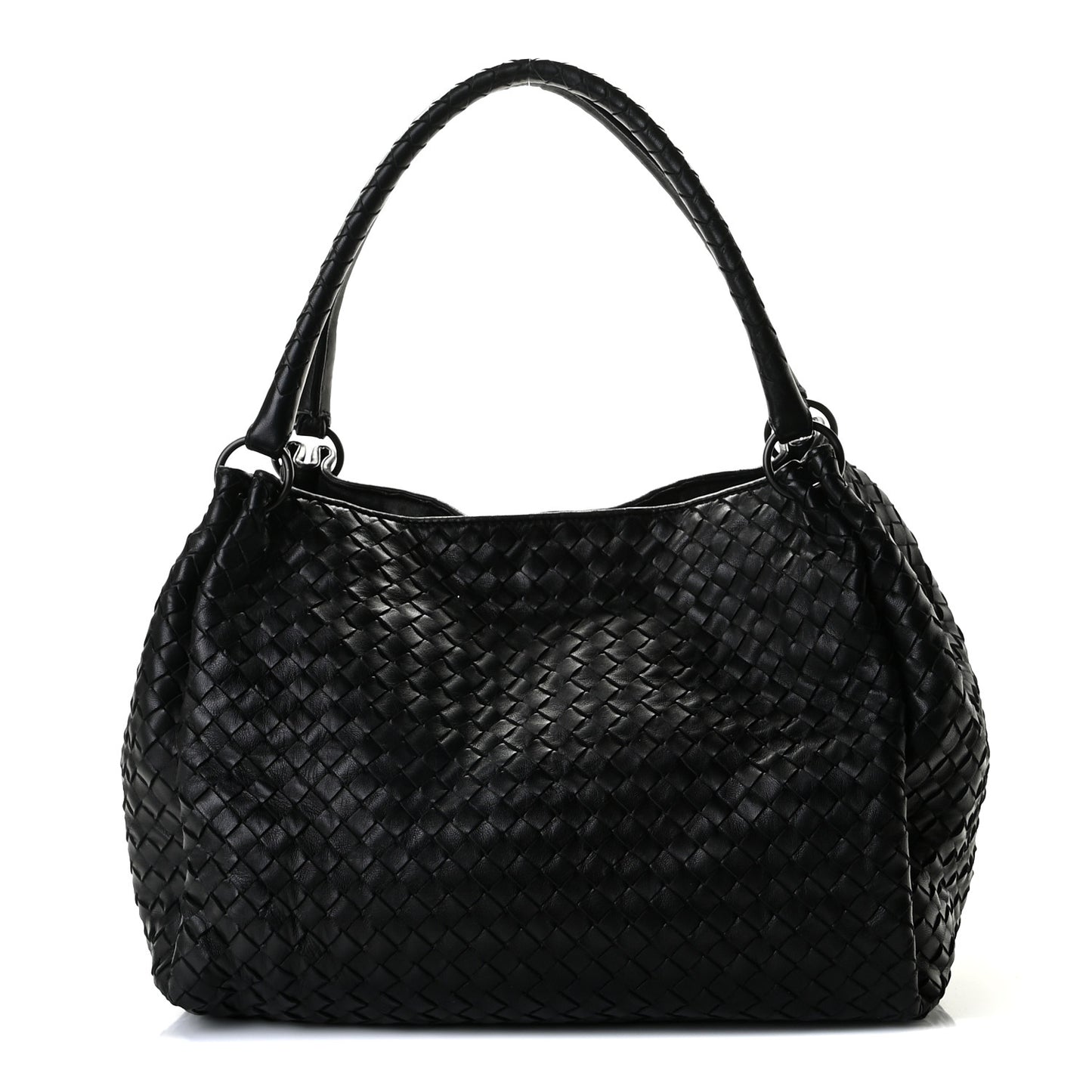 Nappa Intrecciato Parachute Bag Black