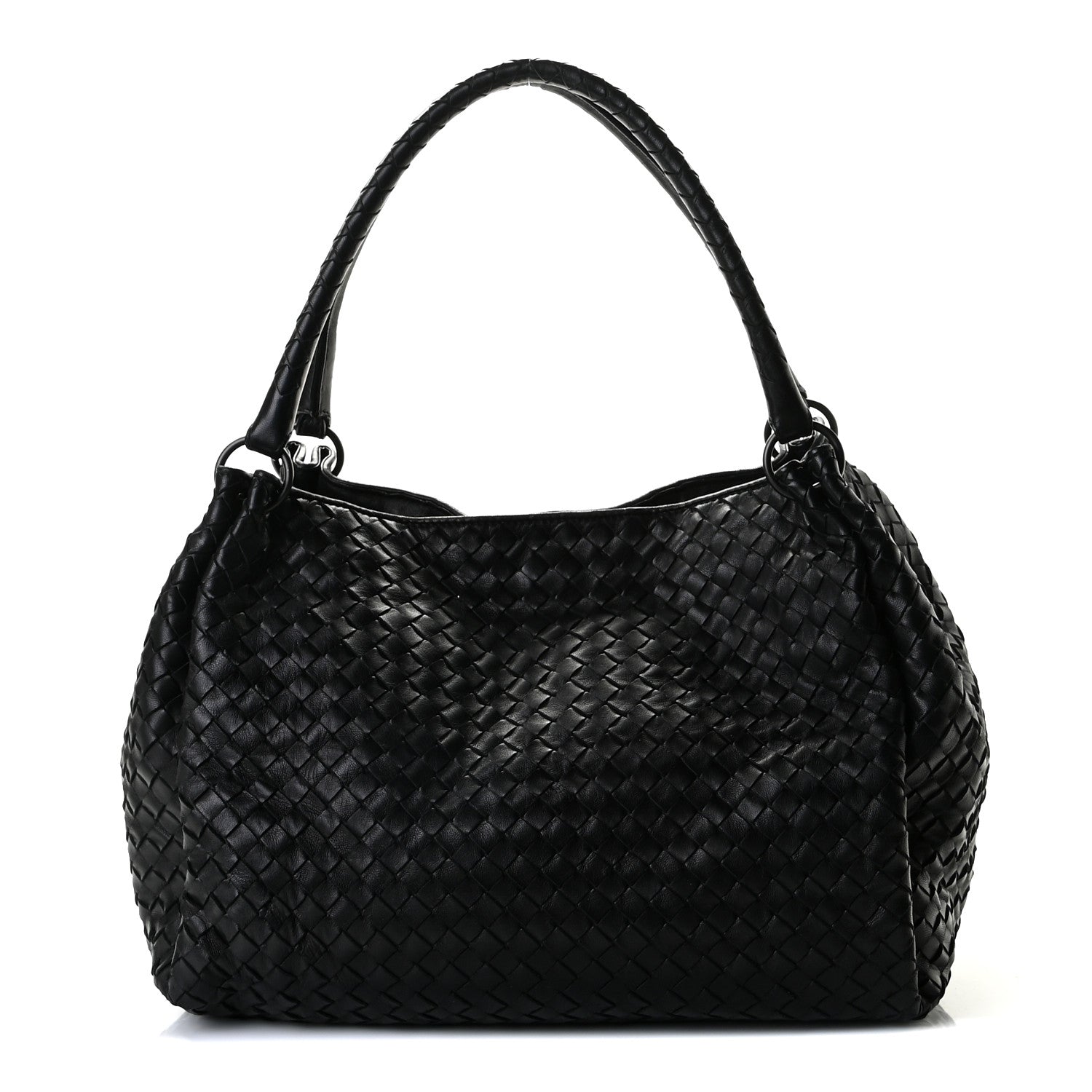 Bottega Veneta Nappa Intrecciato Parachute Bag Black 1 of 9