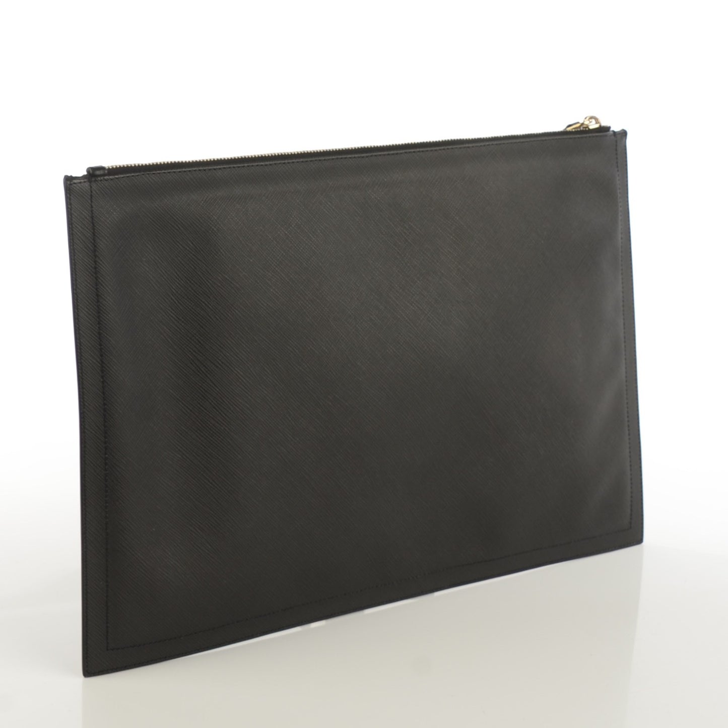 Textured Coated Canvas Rottweiler Print Large Cosmetic Pouch Black