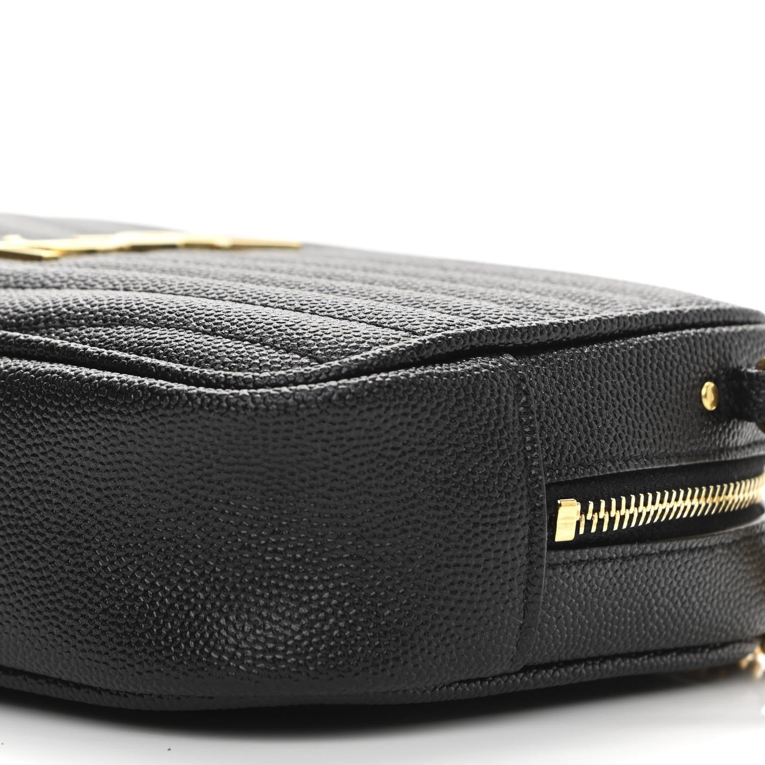 Saint Laurent Grain De Poudre Matelasse Monogram Mini Lou Camera Bag Black 10 of 11