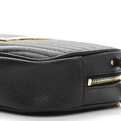 Saint Laurent Grain De Poudre Matelasse Monogram Mini Lou Camera Bag Black 10 of 11