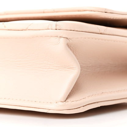 Chanel Lambskin Quilted CC Pearl Crush Wallet on Chain WOC Light Beige 11 of 14