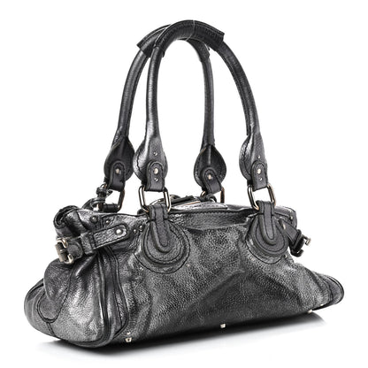 Chloe Metallic Calfskin Medium Paddington Satchel Silver 2 of 22