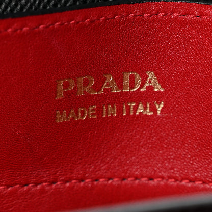 Prada Saffiano Cuir Medium Double Bag Black Fuoco 6 of 11