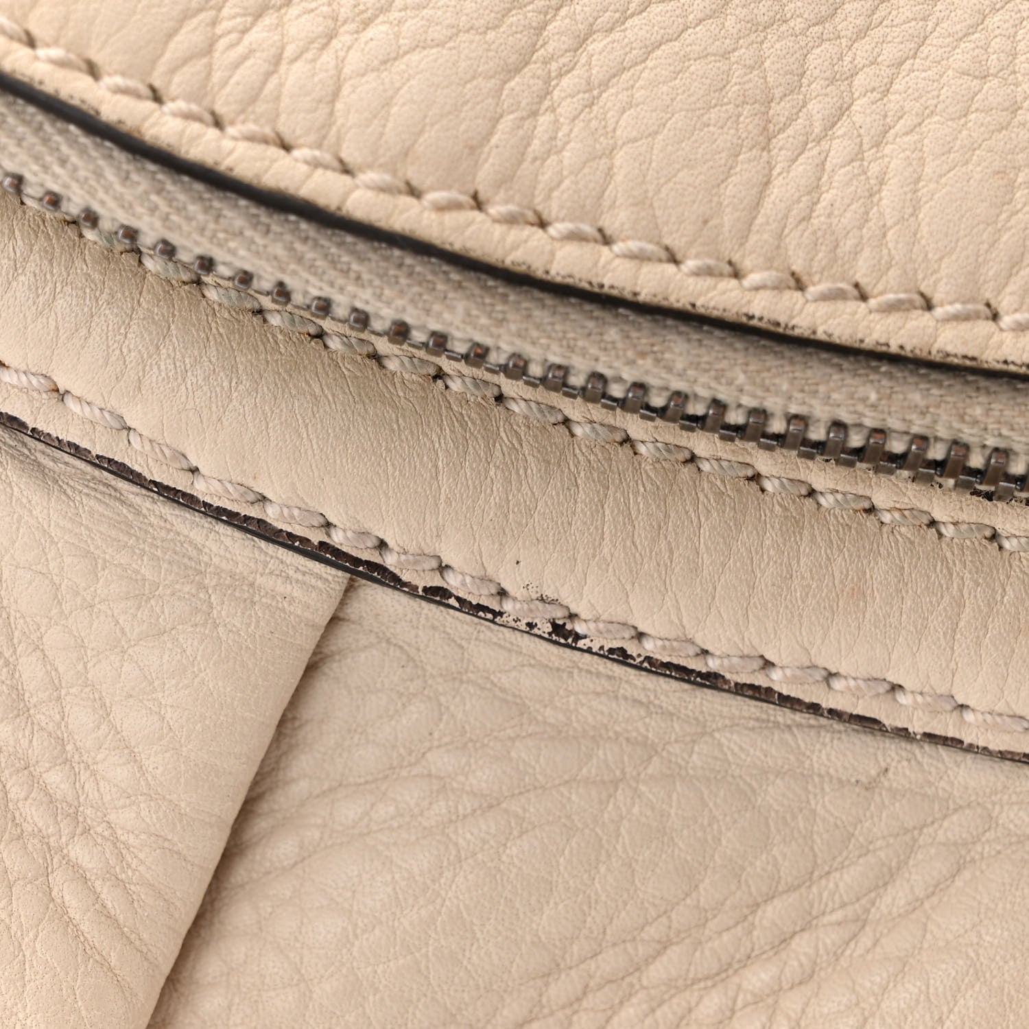 Gucci Pebbled Calfskin Medium Icon Bit Shoulder Bag Ivory 14 of 17