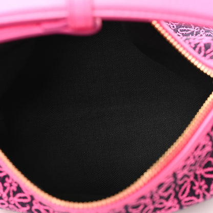 Loewe Jacquard Anagram Calfskin Small Cubi Bag Pink 5 of 9