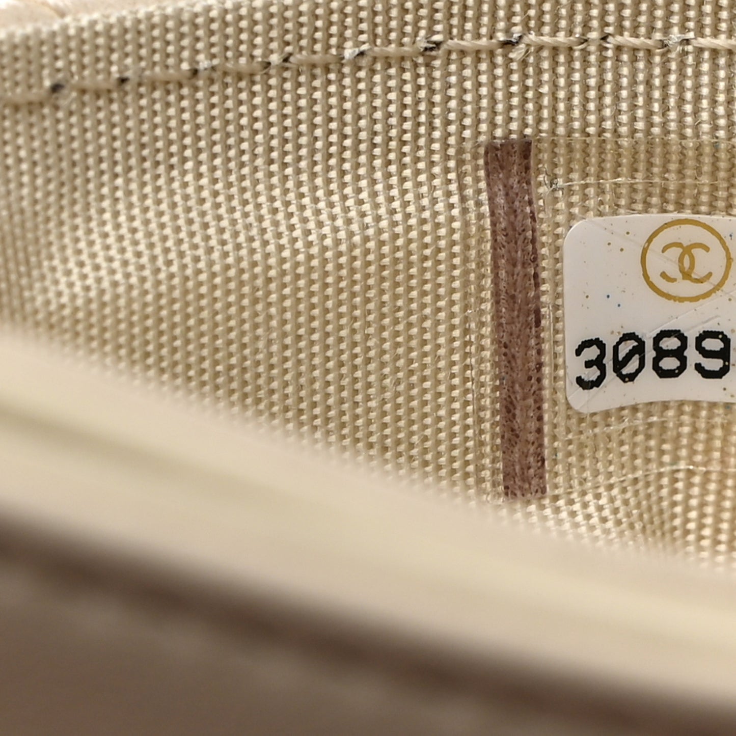 Lambskin Quilted Chanel 19 Card Holder Light Beige