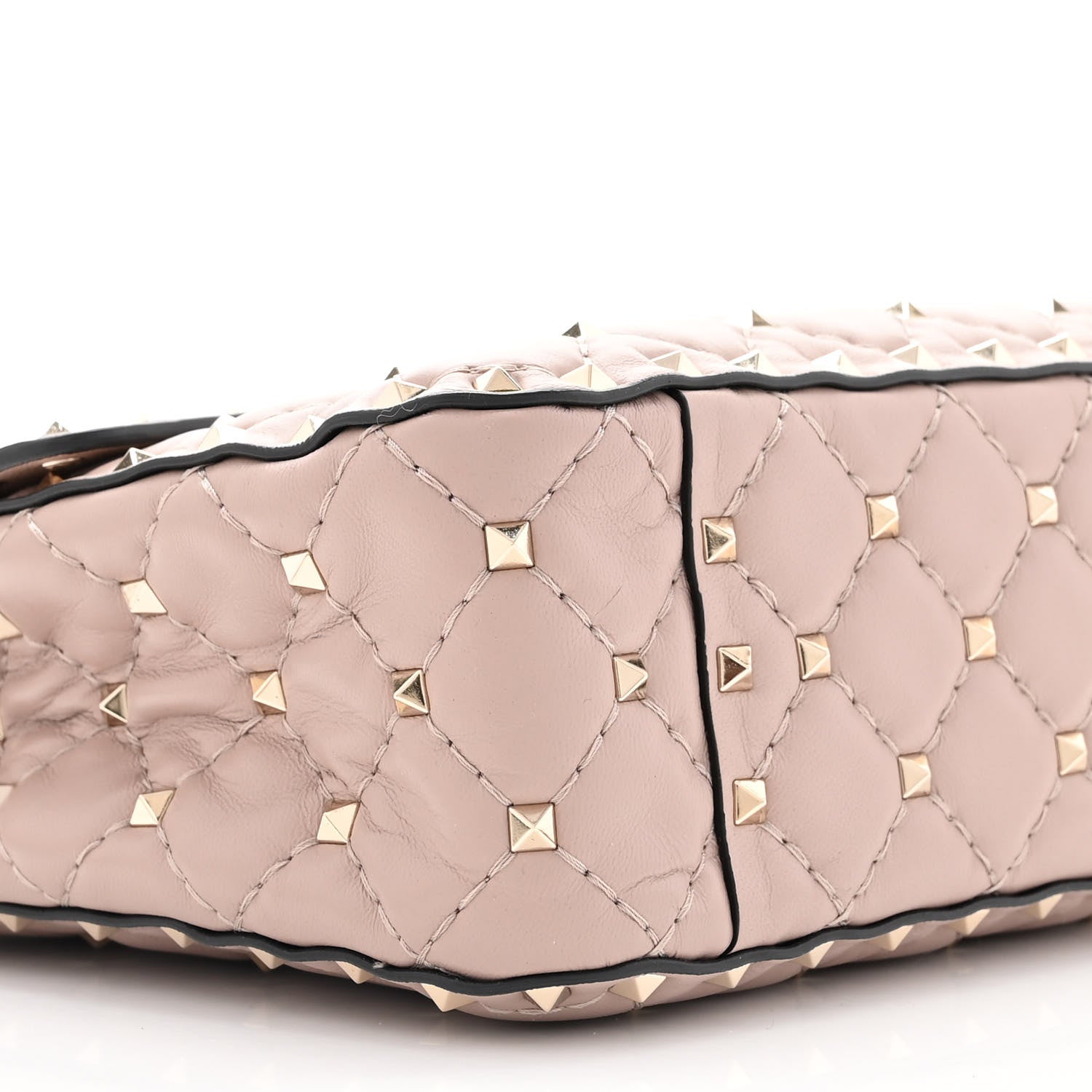 Valentino Garavani Lambskin Medium Rockstud Spike Shoulder Bag Poudre 7 of 10