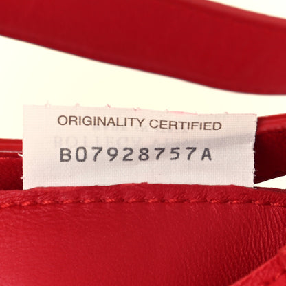 Bottega Veneta Lambskin Maxi Intrecciato Cassette Crossbody Bag Bright Red 8 of 11