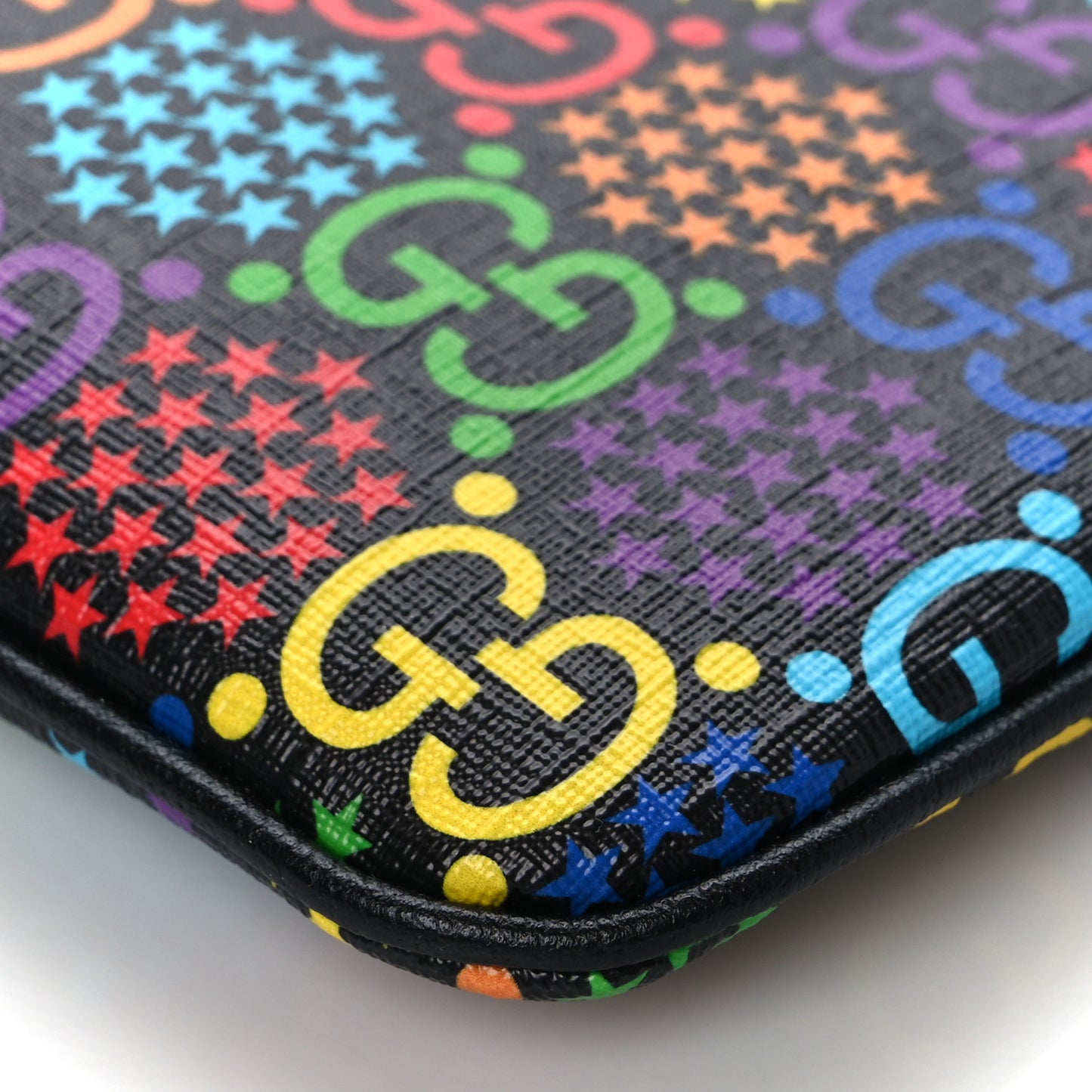 GG Supreme Monogram Psychedelic iPhone Pouch Black