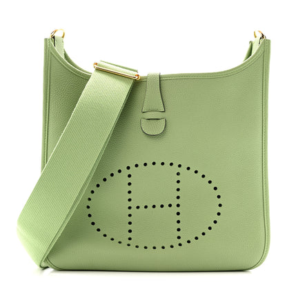 Hermes Taurillon Maurice Evelyne III PM Vert Criquet 1 of 12